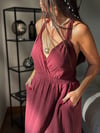 VİYANA BORDO ELBİSE