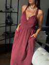 VİYANA BORDO ELBİSE