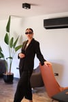 VOGUE DERİ KEMERLİ SİYAH PANTOLON