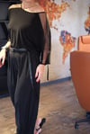 VOGUE DERİ KEMERLİ SİYAH PANTOLON