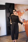 VOGUE DERİ KEMERLİ SİYAH PANTOLON