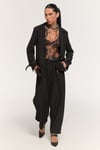 VOGUE DERİ KEMERLİ SİYAH PANTOLON