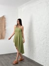 YABADA SAGE GREEN MÜSLİN ELBİSE