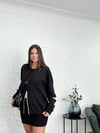 ZALEN SİYAH TASARIM SWEATHIRT