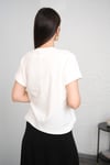 ZARO BASKI DETAYLI BEYAZ TSHIRT