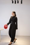 ZELLE KORSE DETAY SİYAH GÖMLEK