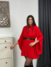 ZERRY KIRMIZI TASARIM ELBİSE