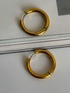 	Çelik Gold Renk Pera Basic Halka Küpe( 2.5 Cm)-(5 Numara)