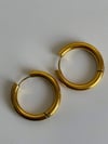 	Çelik Gold Renk Pera Basic Halka Küpe( 2.5 Cm)-(5 Numara)
