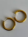 	Çelik Gold Renk Pera Basic Halka Küpe( 2.5 Cm)-(5 Numara)