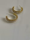 Çelik Baget Taşlı Halka Küpe (2 Cm)