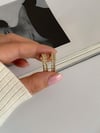 Çelik Baget Taşlı Halka Küpe (2 Cm)