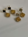 Çelik Beyaz Detaylı Van Cleef Küpe (2 Cm)