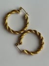 Çelik Burgu Halka Küpe (3 Cm)