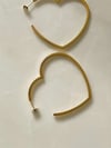 Çelik Büyük Kalp Küpe (5 Cm)