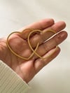 Çelik Büyük Kalp Küpe (5 Cm)