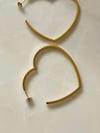 Çelik Büyük Kalp Küpe (5 Cm)
