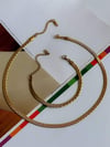 Çelik Desenli Kolye (46 Cm)