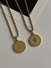Çelik Gold Atatürk Madalyon Uçlu Burgu Halat Kolye (45 Cm)