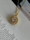 Çelik Gold Baget Taşlı Kolye (46 Cm)