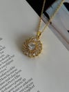 Çelik Gold Baget Taşlı Kolye (46 Cm)