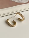 Çelik Gold Baget Taşlı Lena Küpe (2.30 Cm)