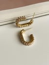 Çelik Gold Baget Taşlı Lena Küpe (2.30 Cm)