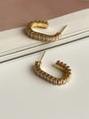 Çelik Gold Baget Taşlı Lena Küpe (2.30 Cm)