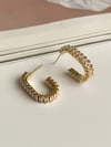 Çelik Gold Baget Taşlı Lena Küpe (2.30 Cm)