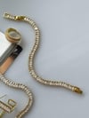 Çelik Gold Baget Taşlı Valeria Bileklik (19 Cm)