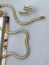 Çelik Gold Baget Taşlı Valeria Kolye (44 Cm)
