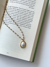 Çelik Gold İnci Detaylı Kolye (47 Cm)