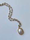 Çelik Gold İnci Detaylı Kolye (47 Cm)