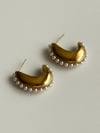 Çelik Gold İncili Küpe (2.5 Cm)