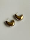 Çelik Gold İncili Küpe (2.5 Cm)