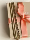 Çelik Gold İtalyan Burgu Halat Dörtlü Birleşik Kombin Halhal (27 Cm)