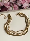 Çelik Gold İtalyan Burgu Halat Dörtlü Birleşik Kombin Halhal (27 Cm)