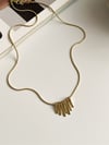 Çelik Gold Kalem İşli Kolye (45 Cm)