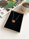 Çelik Gold Kalem İşli Kolye (45 Cm)