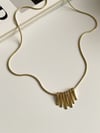 Çelik Gold Kalem İşli Kolye (45 Cm)