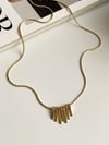 Çelik Gold Kalem İşli Kolye (45 Cm)