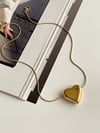 Çelik Gold Kalpli Kolye (50 Cm)