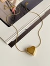 Çelik Gold Kalpli Kolye (50 Cm)