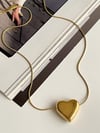 Çelik Gold Kalpli Kolye (50 Cm)
