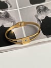 Çelik Gold Mavi Göz Kelepçe Bileklik 