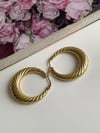Çelik Gold Midye Küpe (3.10 Cm)