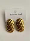 Çelik Gold Midye Küpe (3 Cm)
