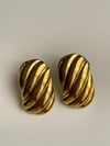Çelik Gold Midye Küpe (3 Cm)