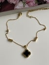 Çelik Gold One Cleff Siyah Beyaz Halhal (27 Cm)