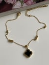 Çelik Gold One Cleff Siyah Beyaz Halhal (27 Cm)